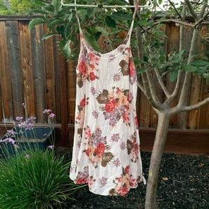 Brandy Melville Floral Slip Mini Dress